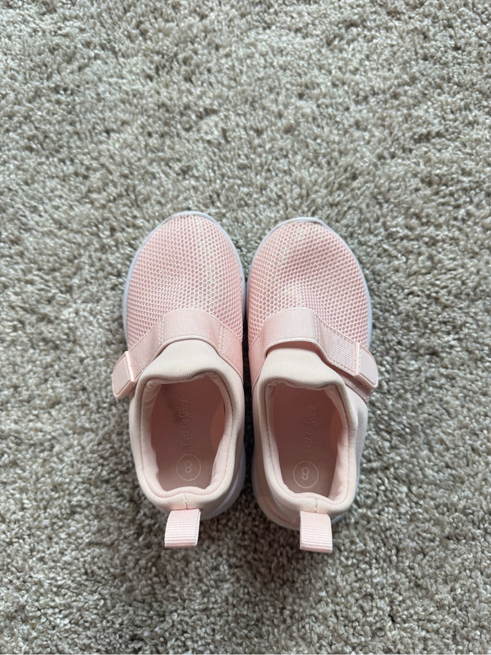 Cat & Jack Girls Pink Slip On Sneakers Size 8 Mesh Austen Slip-on water Shoes - Picture 12 of 13